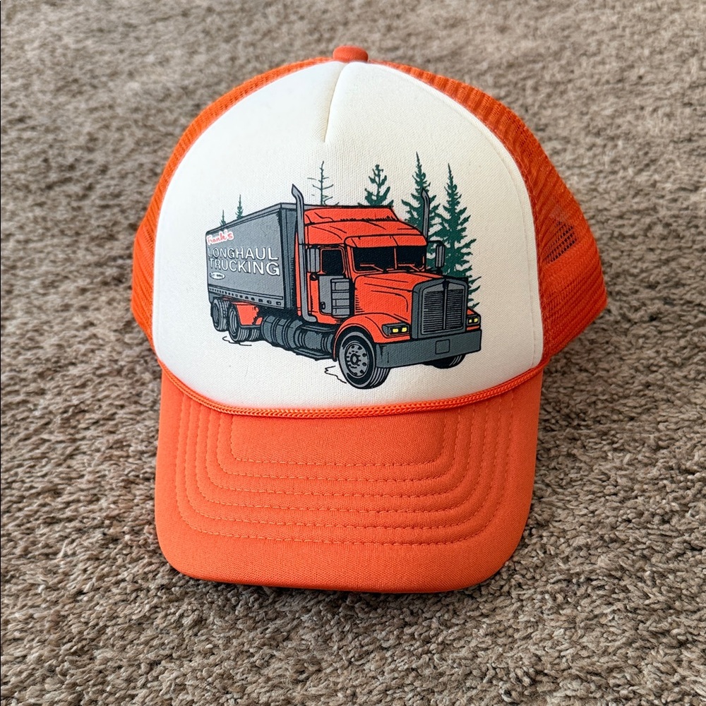Hat | Orange Adjustable Trucker Hat